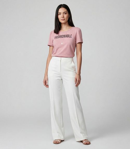 Blusa Feminina Em Visco Tricot Infinita Cor Rosa