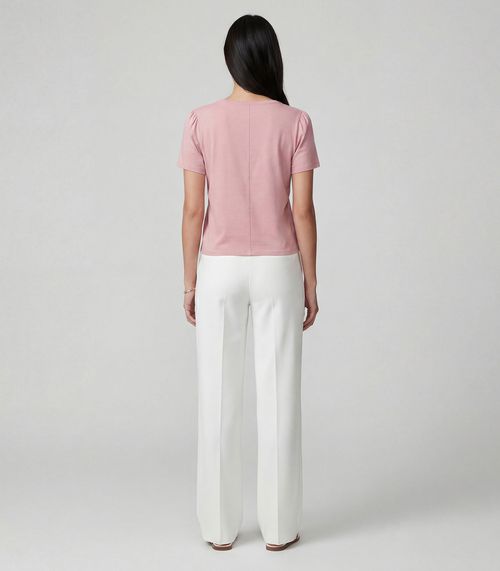 Blusa Feminina Em Visco Tricot Infinita Cor Rosa