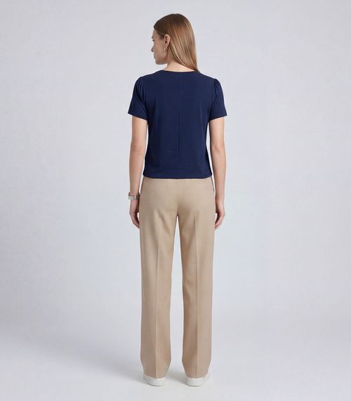 Blusa Feminina Em Visco Tricot Infinita Cor Azul