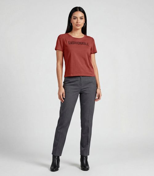 Blusa Feminina Em Visco Tricot Infinita Cor Vermelho