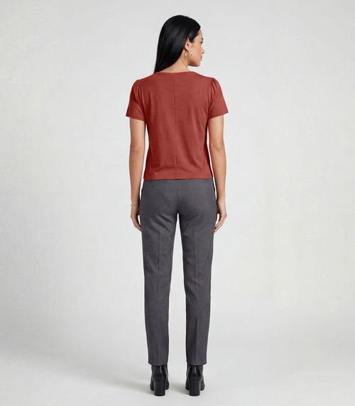 Blusa Feminina Em Visco Tricot Infinita Cor Vermelho