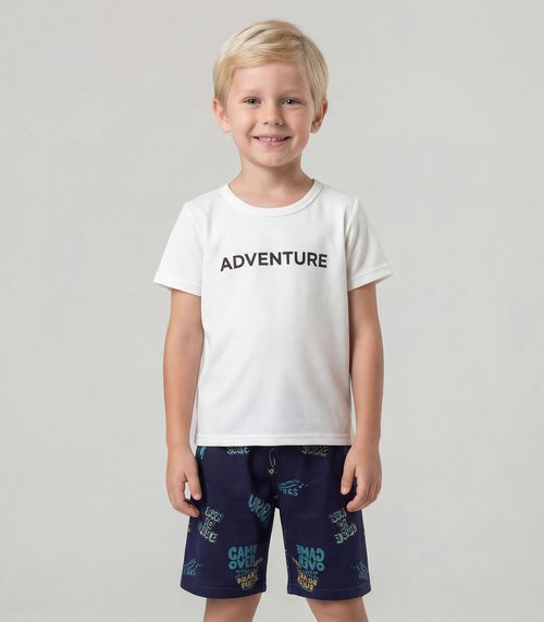 Conjunto Infantil Camiseta Com Bermuda Select Azul