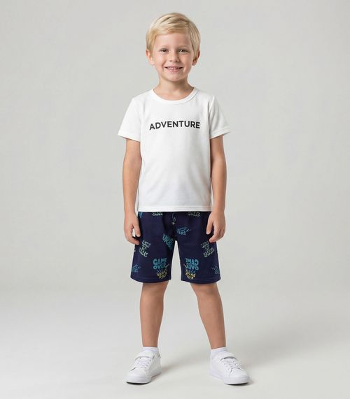 Conjunto Infantil Camiseta Com Bermuda Select Azul