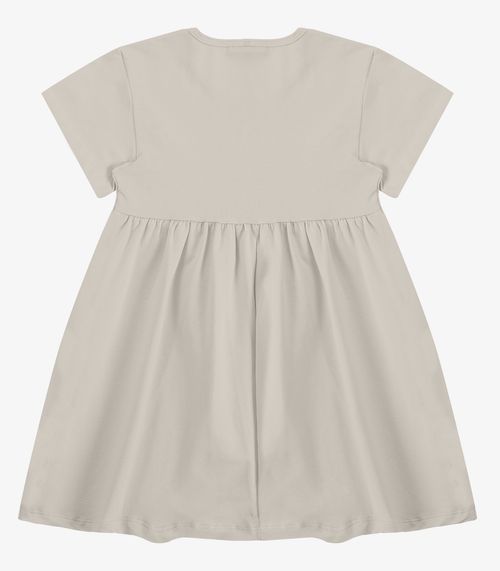 Vestido Infantil em Molecotton Select Bege