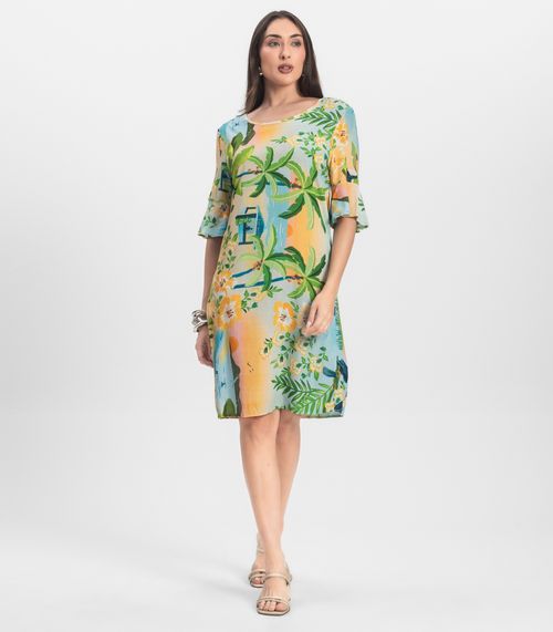 Vestido Feminino Estampado Infinita Cor Rosa