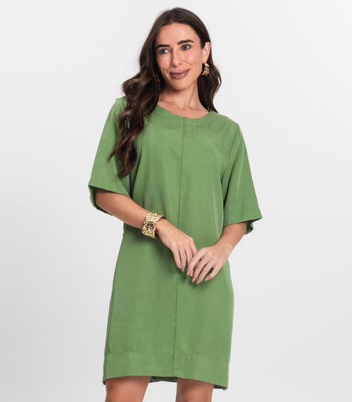 Vestido Curto Feminino Gola Redonda Endless Verde