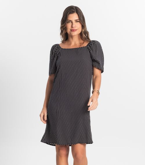 Vestido Feminino Estampado Select Preto