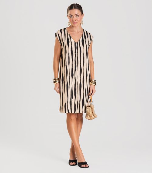 Vestido Feminino em Tecido Infinita Cor Bege