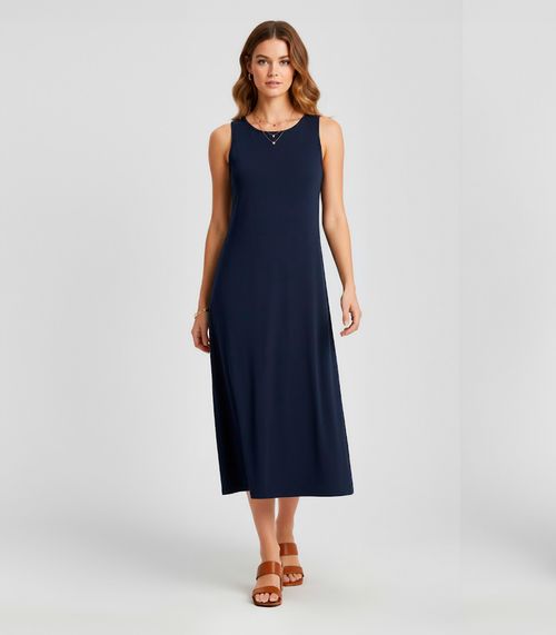 Vestido Feminino Midi Infinita Cor Azul