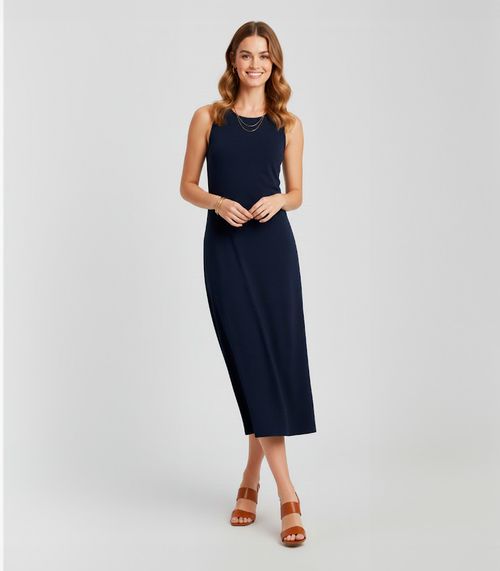 Vestido Feminino Midi Infinita Cor Azul