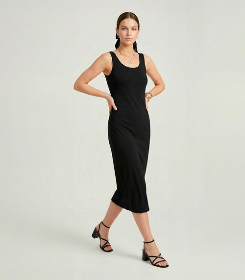 Vestido Feminino Midi Infinita Cor Preto