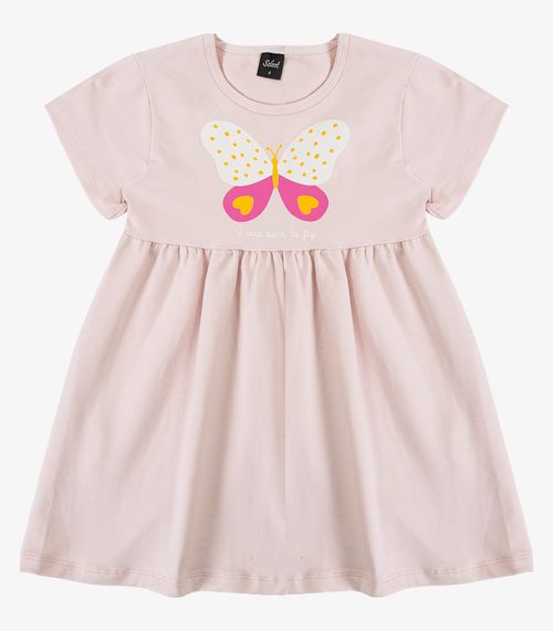 Vestido Infantil em Molecotton Select Rosa