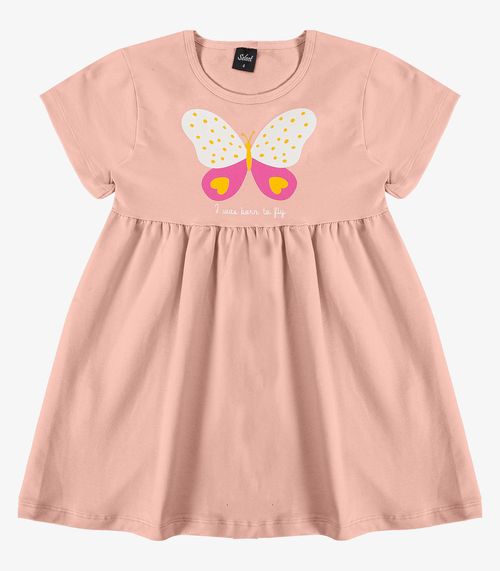 Vestido Infantil em Molecotton Select Rosa