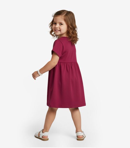 Vestido Infantil em Molecotton Select Vermelho