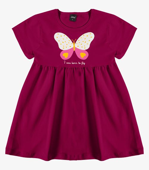 Vestido Infantil em Molecotton Select Vermelho
