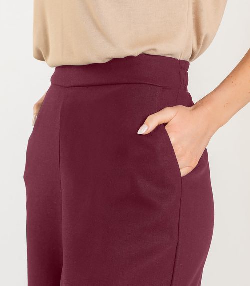 Calça Pantalona Feminina Dianna Vermelho