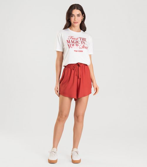 T-shirt Feminina Manga Curta Dianna Bege