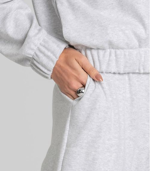 Calça Feminina Pantalona em Suedine Dianna Cinza