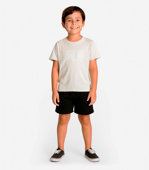 Conjunto Infantil Camiseta Com Bermuda Select Bege