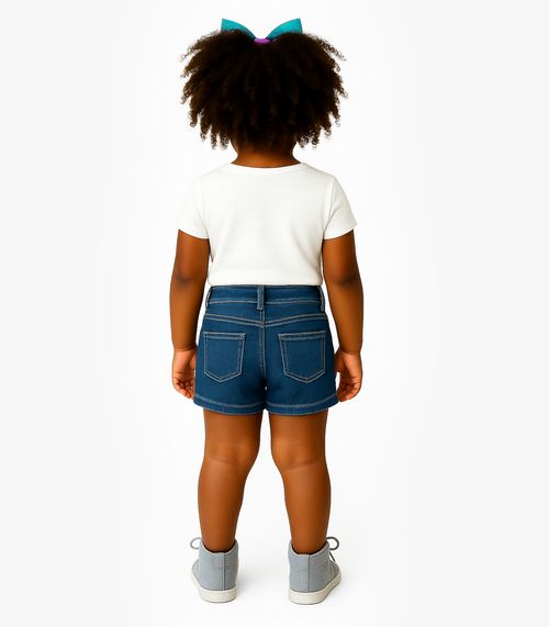 Short Infantil Jeans Com Bolsos Select Azul