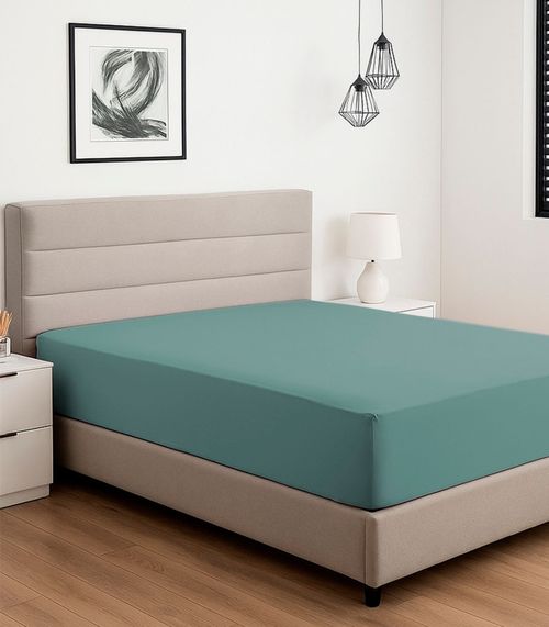 Lençol Liso Queen Com Elástico Vivaldi Verde