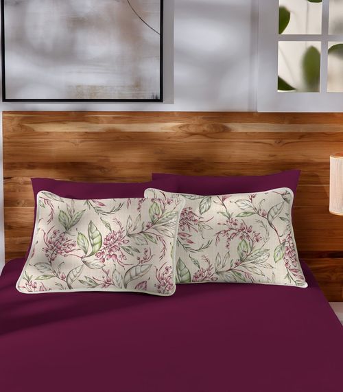 Jogo de Cama Queen 3pçs Estampado Vivaldi Rosa