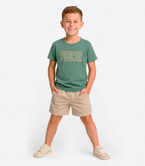 Conjunto Infantil Camiseta Com Bermuda Select Verde