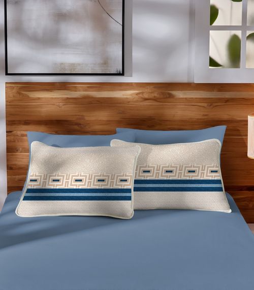 Jogo de Cama Queen 3pçs Estampado Vivaldi Azul