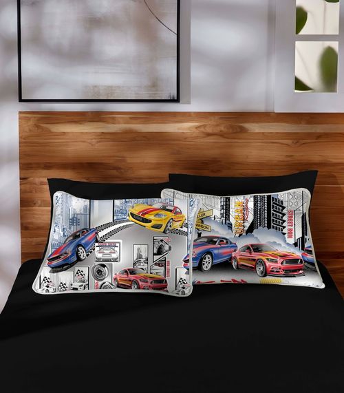 Jogo de Cama Casal Game On Vivaldi Preto