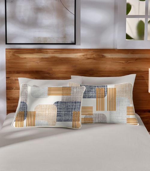 Jogo de Cama Casal Estampado 3pçs Vivaldi Bege