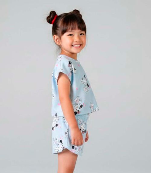 Conjunto Infantil Feminino Short E Blusa Select Azul