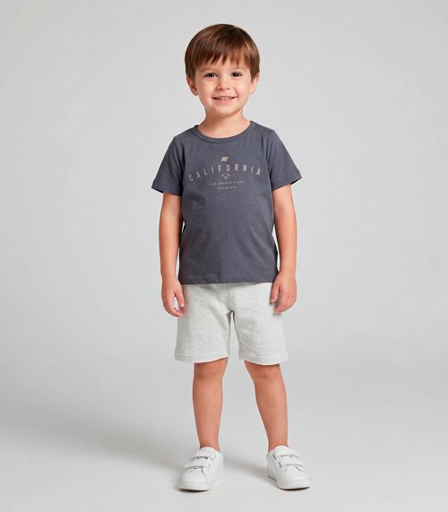 Conjunto Infantil Camiseta com Bermuda Select Cinza
