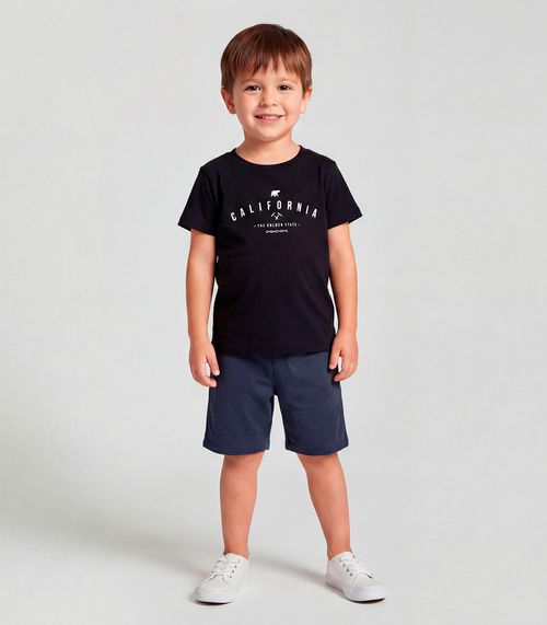 Conjunto Infantil Camiseta e Bermuda Select Cinza