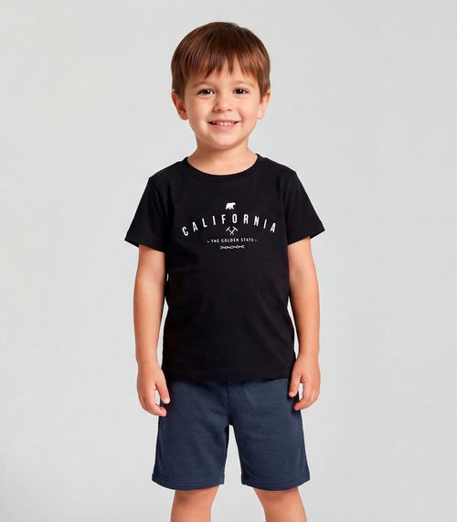 Conjunto Infantil Camiseta e Bermuda Select Cinza