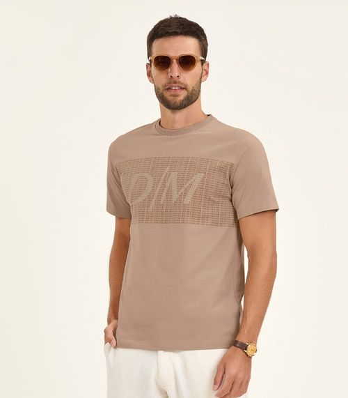 Camiseta Masculina Cotton Leve Diametro Marrom