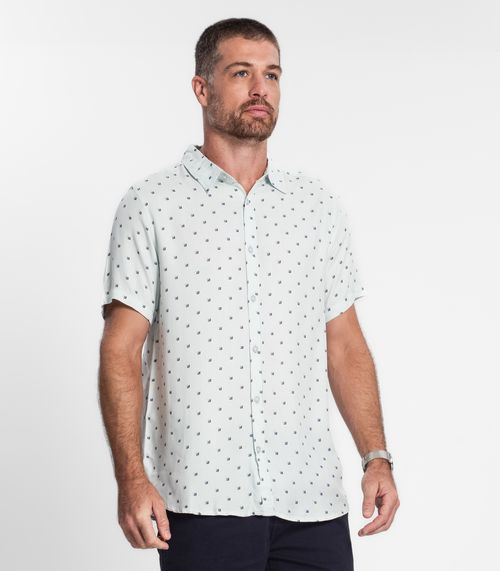 Camisa Masculina Em Viscose Diametro Verde