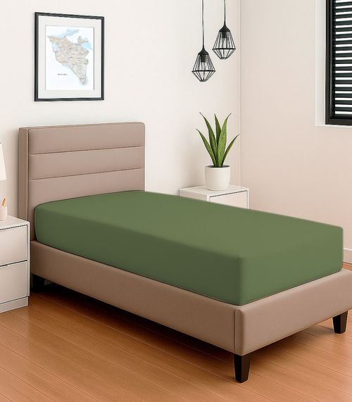 Lençol Liso Solteiro Com Elástico Vivaldi Verde