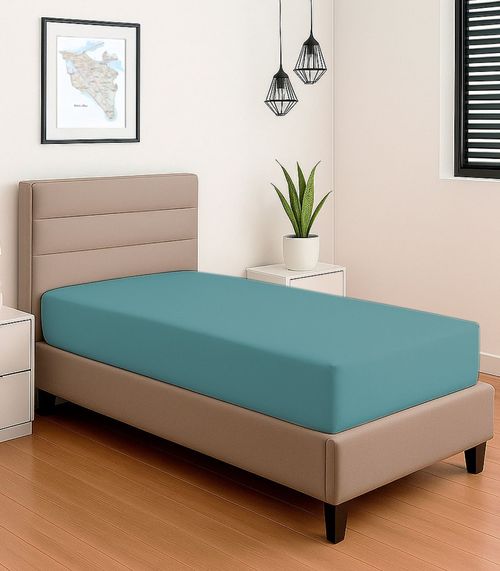 Lençol Liso Solteiro Com Elástico Vivaldi Verde