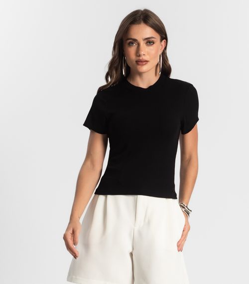 Blusa Feminina Em Ribana Endless Preto