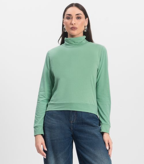 Moletom Gola Alta Infinita Cor Feminino Verde