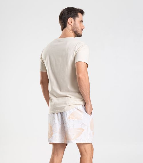 Bermuda Masculina De Microfibra Long Bong Bege