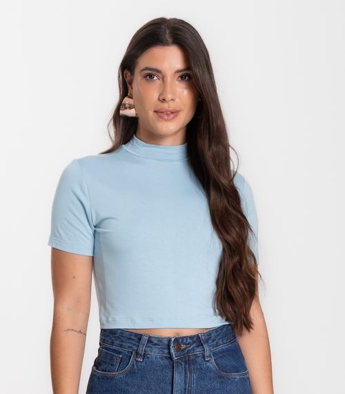 Blusa Cropped Feminina Select Azul