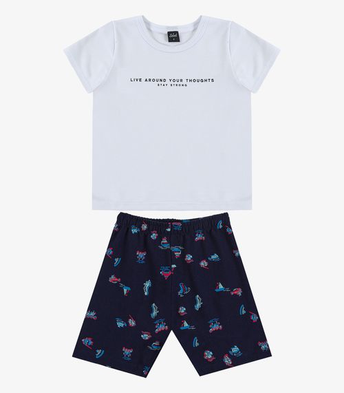 Conjunto Infantil Camiseta e Bermuda Select Azul