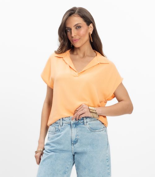 Polo Viscose Modena Feminino Endless Laranja