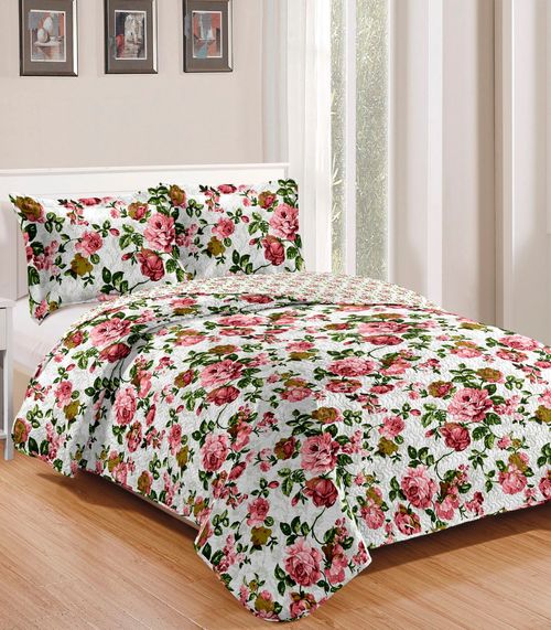 Colcha Queen Bouti Patchwork Microfibra Rozac Branco