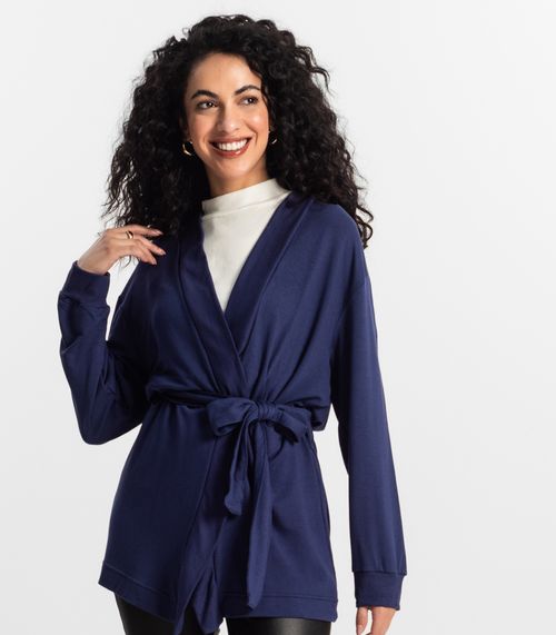 Cardigan Feminino Rovitex Azul