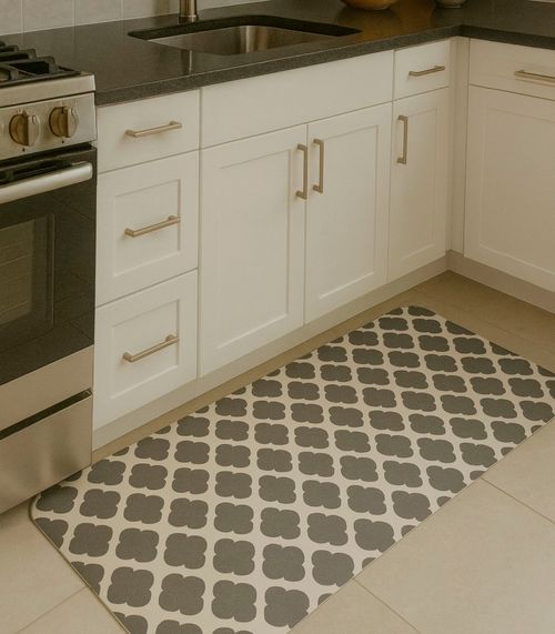 Tapete Cozinha Base Antiderrapante Tapetes Junior Cinza