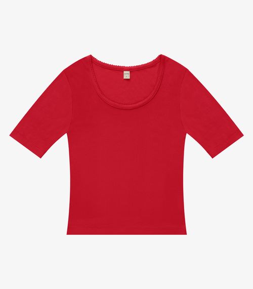 Blusa Feminina Ribana de Viscose Rovitex Vermelho