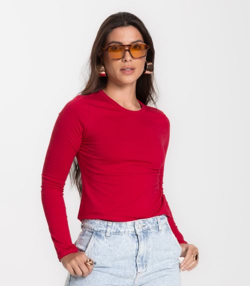 Blusa Manga Longa Básica Select Vermelho