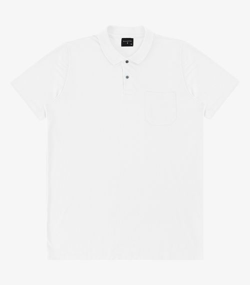 Polo Masculina Pique Duplo Diametro Branco